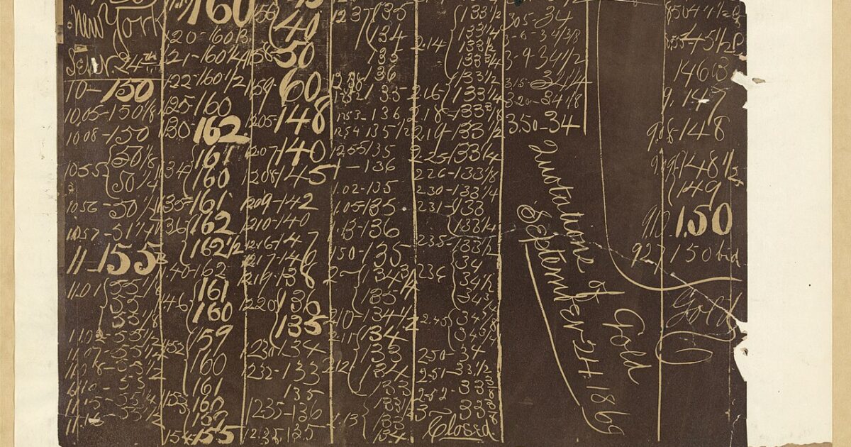 Black Friday 1869 gold panic Wall Street