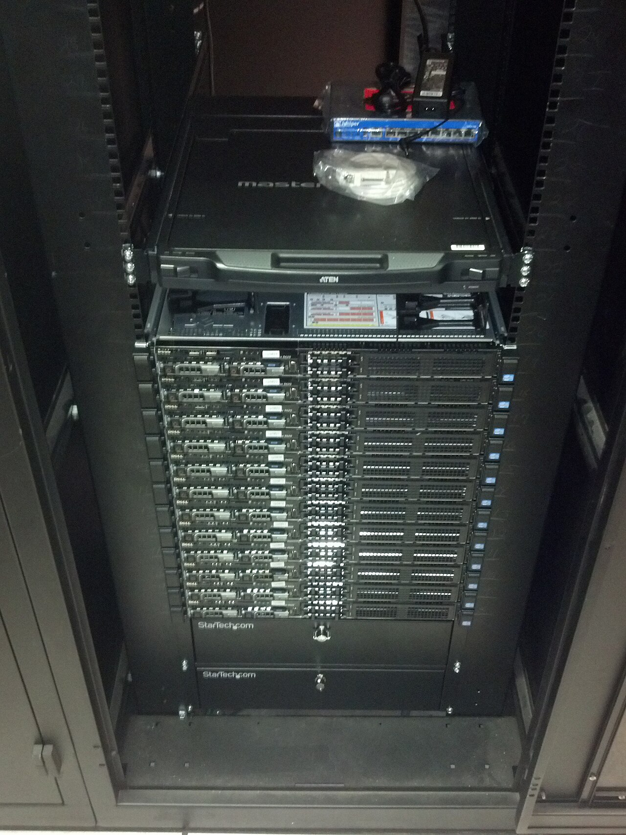 Data center server racks — the physical layer of Oracle's debt-financed AI infrastructure push