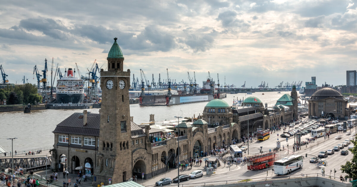Hamburg harbor, home city of the Warburg banking dynasty