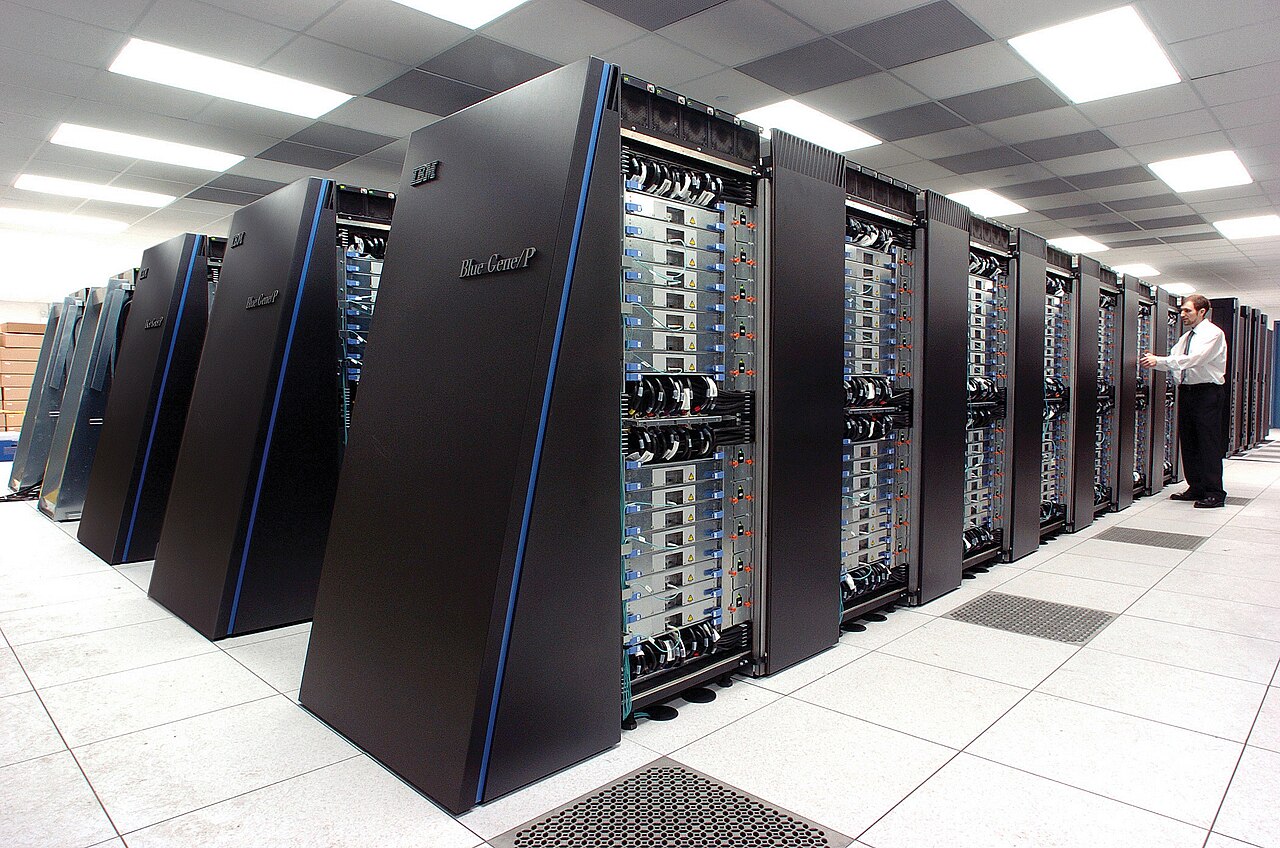 IBM Blue Gene P supercomputer rack AI compute infrastructure history