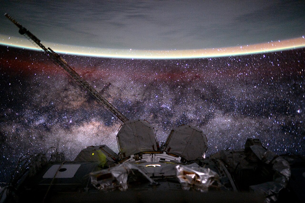 ISS International Space Station orbit Milky Way space infrastructure low earth orbit