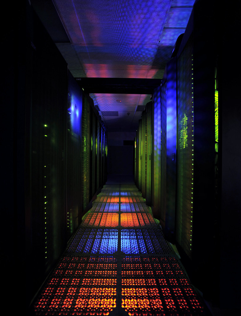 NASA Discover supercomputer rows representing modern compute infrastructure scale