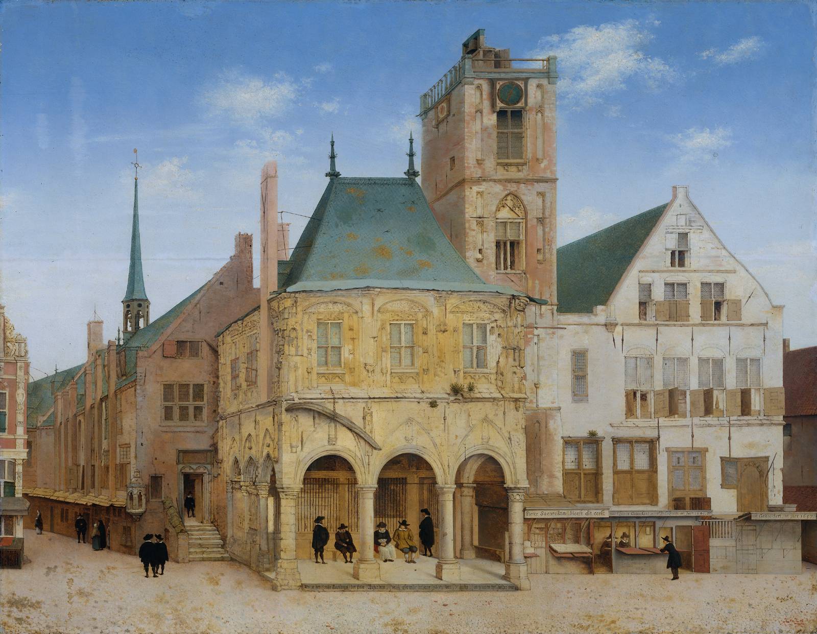 Saenredam painting of the Old City Hall of Amsterdam, seat of the Bank of Amsterdam