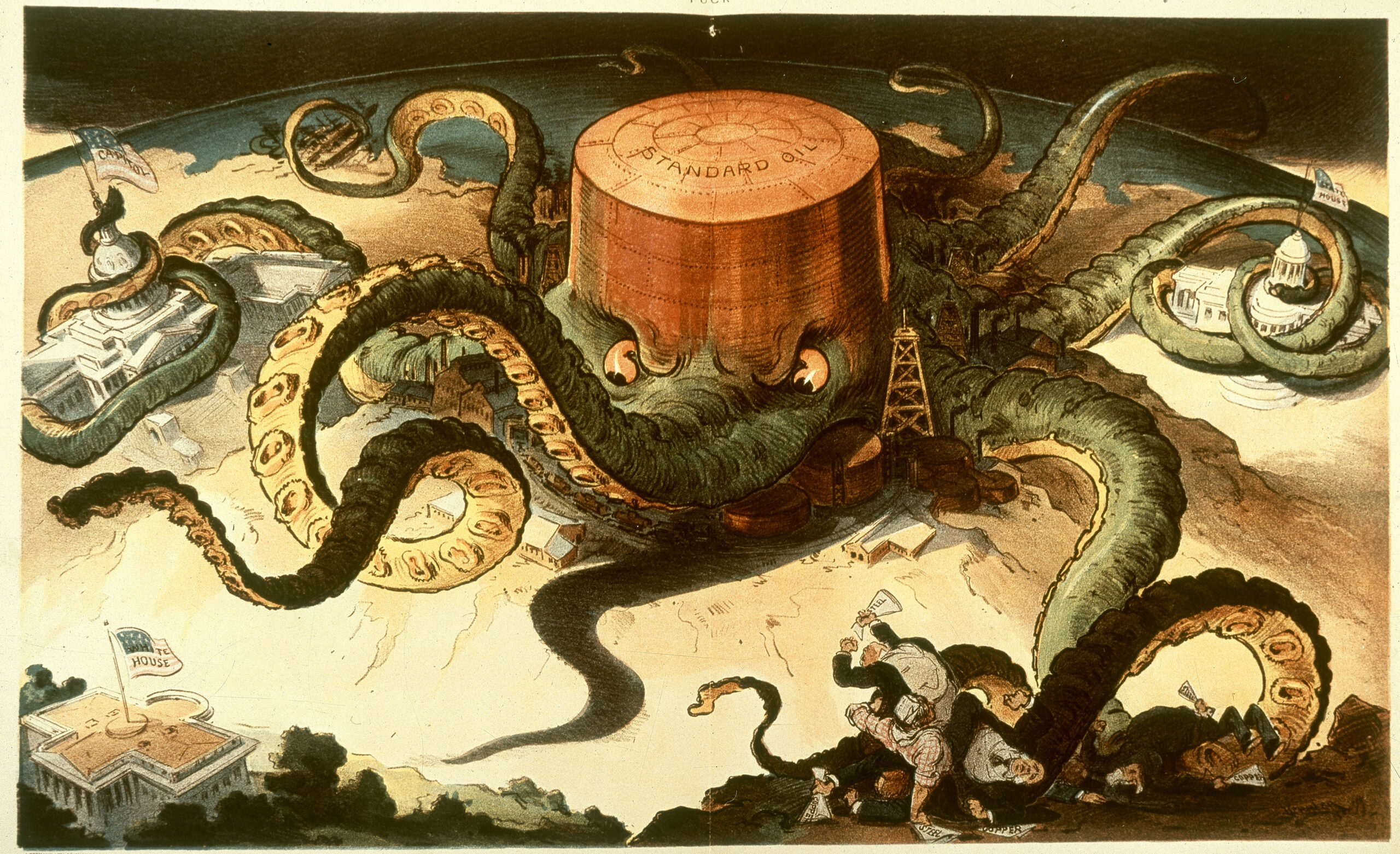 Standard Oil octopus — monopoly power extending across American industry