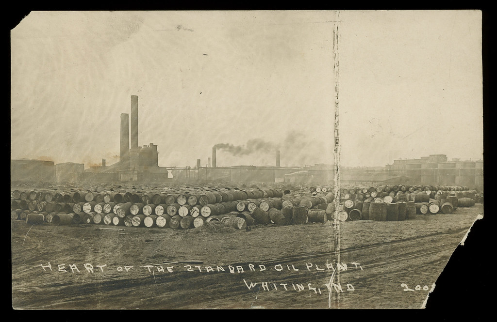 Heart of the Standard Oil Plant in Whiting Indiana 1915 showing industrial scale