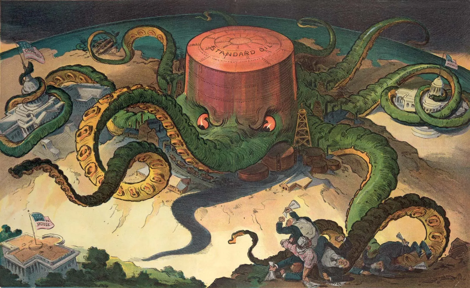 Standard Oil Trust cartoon — Puck magazine depiction of monopoly control