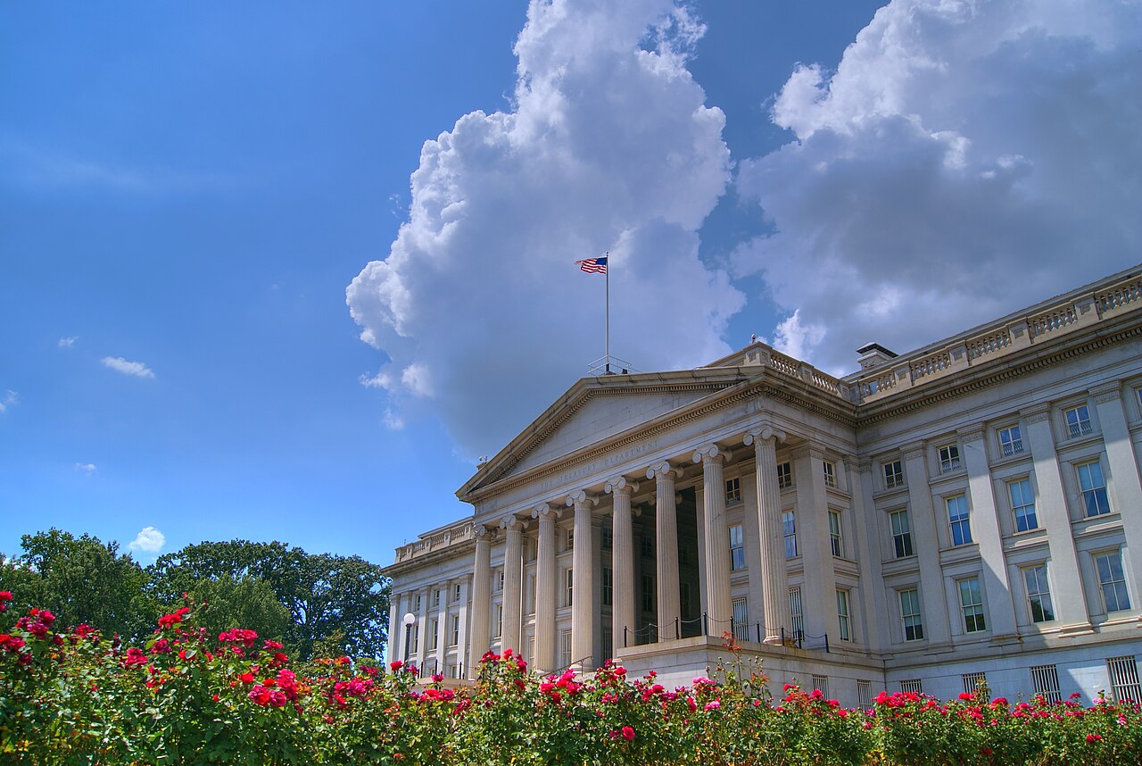 US Treasury Building in Washington DC
